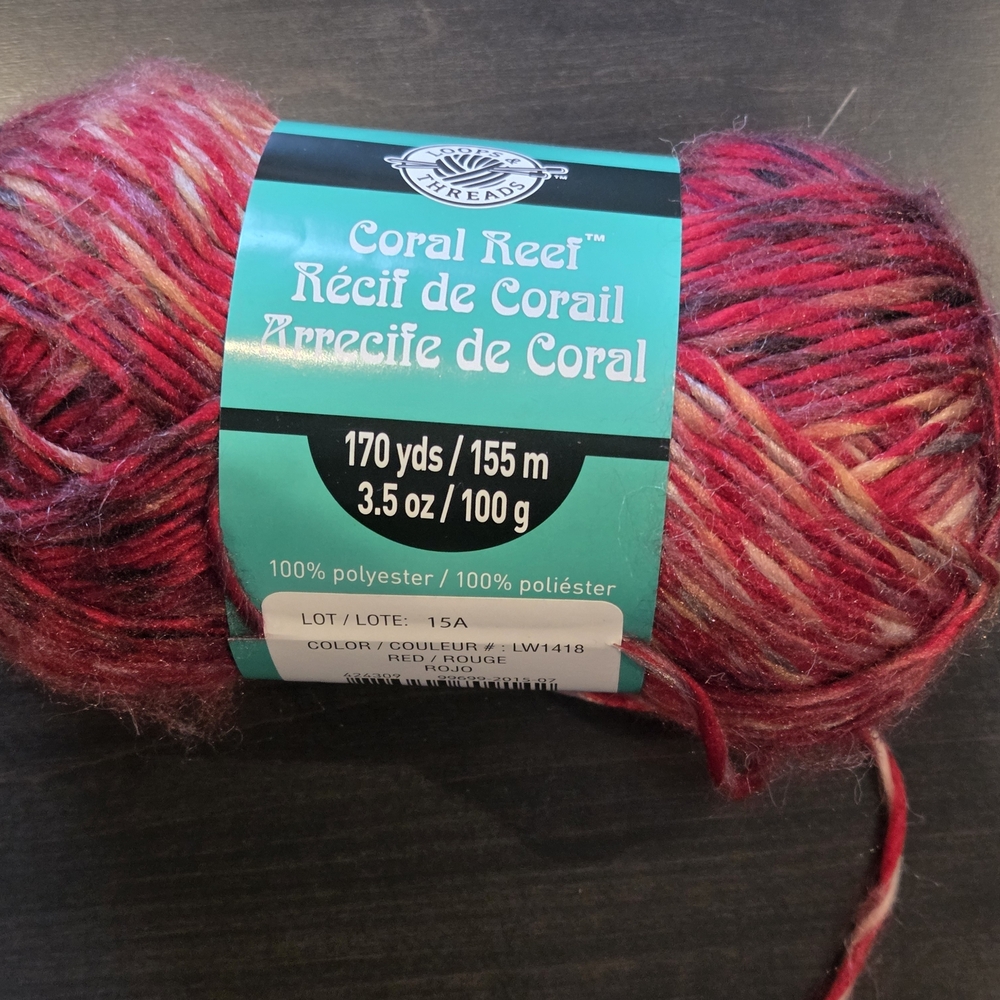 Red Yarn Loops And Thread